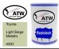 Preview: Toyota, Light Beige Metallic, 4000: 500ml Lackdose, von ATW Autoteile West.